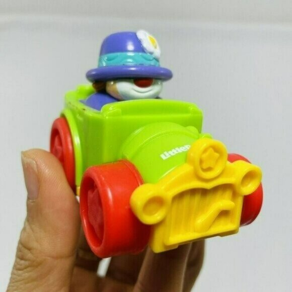 Little People Fisher Price Mattel Wheelies Clown Bozo Circus Car Toy Vehicle Kid - Picture 1 of 10
